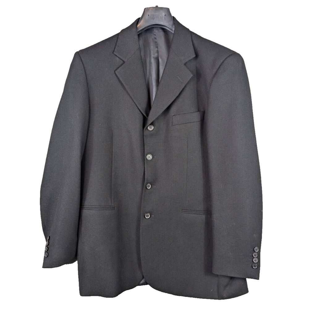 Onore Grande Moda Italian Blazer Coat Single Breasted 100% Virgin Wool Size 42